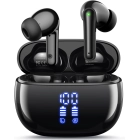 ZIUTY Ear Buds Wireless Earbuds, Bluetooth Headphones 5.4 with 4 ENC Noise Cancelling Mic, 48H Playtime LED Display, IPX7 Waterproof, Deep Bass Stereo Headphones for Sports Workout, Black