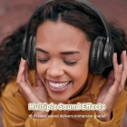 KVIDIO Wireless Bluetooth Headphones Over Ear, 65 Hours Playtime with Microphone, Foldable Lightweight Headset, Deep Bass, HiFi Stereo Sound