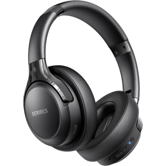 BERIBES Wireless Bluetooth Headphones Over Ear, 65H Playtime, 6 EQ Music Modes, Microphone, HiFi Stereo Foldable Lightweight Headset, Deep Bass