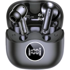 xinwld Adaptive Hybrid Active Noise Canceling 2026 Wireless Earbuds, 6 Mics ENC Clear Call Ear Buds, Hi-Res Audio Deep Bass Bluetooth 5.4 Headphones, 40H, LED, for Sports Running Gym Workout, Black