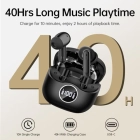xinwld Adaptive Hybrid Active Noise Canceling 2026 Wireless Earbuds, 6 Mics ENC Clear Call Ear Buds, Hi-Res Audio Deep Bass Bluetooth 5.4 Headphones, 40H, LED, for Sports Running Gym Workout, Black