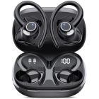 Wireless Earbuds, Bluetooth 5.4 Headphones Sport, Over Ear Buds With ENC Noise Cancelling Mic, 48H, Wireless Earphone With Earhooks, Stereo Deep Bass, IP7 Waterproof ear bud for Workout Running, Black