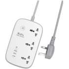 Knox WiFi Smart Power Strip, Surge Protector Extension Cord with Alexa & Google Assistant, 3 Universal Outlets,30W USB-C PD Fast Charging, 4 USB-A Ports, 2M Cable, Anti-Flammable Multi-Plug Socket