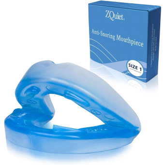 ZQuiet, Anti-Snoring Mouthpiece, Comfort Size #1, Single Refill, Blue, Made in USA, BPA-Free, Medical-Grade Material