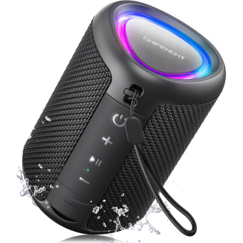 Portable Bluetooth Speaker Beach Essentials: IPX5 Waterproof for Outdoor/Powerful HD Sound/Dynamic Light/All Day Playtime/Wireless BT 5.3/TWS Pairing, Travel|Camping|Pool Accessorie, School Supplies