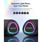 Portable Bluetooth Speaker Beach Essentials: IPX5 Waterproof for Outdoor/Powerful HD Sound/Dynamic Light/All Day Playtime/Wireless BT 5.3/TWS Pairing, Travel|Camping|Pool Accessorie, School Supplies