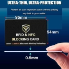 SaiTech IT 5 Pack RFID Blocking Card for Credit Debit ID Card, Black | Slim Anti-Theft Contactless NFC RFID Blocker Protector, Easily Fit into Wallet and Purse, for Men & Women