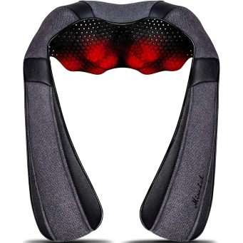 Mirakel Gifts for Women Men, Neck Massager for Pain Relief Deep Tissue, Electric Shiatsu Shoulder & Back Massager with Heat, Christmas Mom Dad Gifts for Wife Husband Her Him Fathers Day (NOT Cordless)