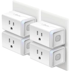 Kasa Smart Plug HS103P4, Wi-Fi Outlet Works with Alexa, Echo, Google Home & IFTTT, No Hub Required, Remote Control, 15 Amp, UL Certified, 4-Pack, White
