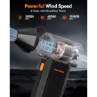 WOLFBOX MegaFlow 50 Compressed Air Duster-110000RPM Super Power Electric Air Duster, 3-Gear Adjustable Mini Blower with Fast Charging, Dust Blower for Computer, Keyboard, House, Outdoor and Car