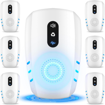 2026 Cvtayn Upgraded Ultrasonic Pest Repellent Indoor Repeller, Mouse Traps, Repellent Roach, Mouse, Bugs, Mosquito, Mice, Spider, Ant, Rodent Repellent Ultrasonic Plug in, 3 Mode Switching, 6 Packs