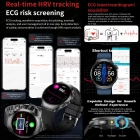 2026New AI-Diagnosis Care Smartwatch ECG+PPG Accurate Uric Acid Blood Pressure Body Fat Five organ Fitness Waterproof Smartwatch