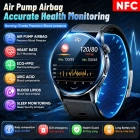 New Accurate Blood Pressure Measure Air Pump Airbag Smart Watch Nano ECG Blood lipids Uric acid Health Monitoring Smartwatch NFC