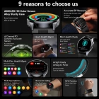 New Accurate Blood Pressure Measure Air Pump Airbag Smart Watch Nano ECG Blood lipids Uric acid Health Monitoring Smartwatch NFC