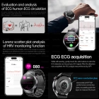 2025 New Monitor Grade NFC Smart Watch Blood oxygen Blood Lipid Uric Acid ECG+PPG Body Temperature BT Call Health Smartwatch Men