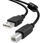 Printer Cable 3m/10ft, USB-A to USB-B High-Speed 480Mbps Cable, Durable Scanner & Printer Cord Compatible with HP, Canon, Dell, Epson, Brother, Lexmark, Xerox, Samsung, Digital Piano, DAC & More &ndash; Bla