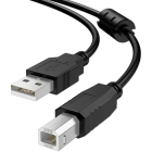 Printer Cable 3m/10ft, USB-A to USB-B High-Speed 480Mbps Cable, Durable Scanner & Printer Cord Compatible with HP, Canon, Dell, Epson, Brother, Lexmark, Xerox, Samsung, Digital Piano, DAC & More &ndash; Bla