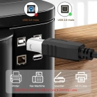 Printer Cable 3m/10ft, USB-A to USB-B High-Speed 480Mbps Cable, Durable Scanner & Printer Cord Compatible with HP, Canon, Dell, Epson, Brother, Lexmark, Xerox, Samsung, Digital Piano, DAC & More &ndash; Bla