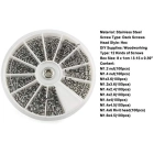 E-outstanding 600pcs M1 M1.2 M1.4 M2.5 Mini Electronics Screws Nuts Assortment Tool Kit 12 Kinds of Repair Hardware Tools Box with Screwdriver for Electronic Products