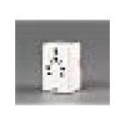 Melfi 03 Way Adapter with Square-Pin, Universal Socket with Light and 13A Fuse - 3 Pin Plug Adapter 1PCS. (PACK OF 2)