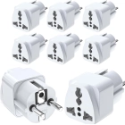 5-Pack Travel Power Adapter &ndash; Universal UK to EU Plug Adapter, Type E/F Socket with Fuse,USA to Europe Converter for Norway, Spain, Greece, Russia, Iceland, Korea,Portable Travel Charger